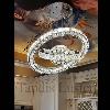 لوستر اس ام دی سه حلقه کف کریستال 60*40*20