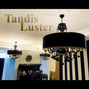 لوستر آریا شید حلقه ای  مشکی