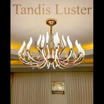 لوستر اس ام دی وارداتی با کد 6357 طرح  پر 18 شاخه تک و دوبل