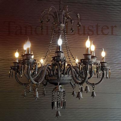 لوستر باکارا مشکی براق هندلی